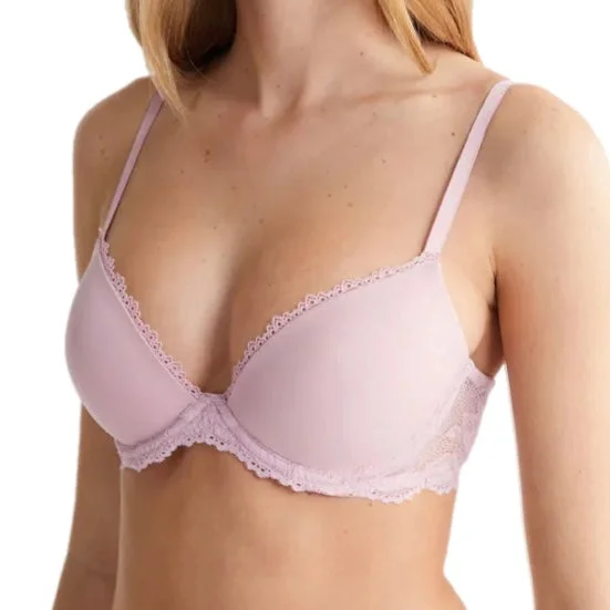 Calvin Klein Seductive Comfort Lotus Floral Lift Demi Bra Mauve Mist