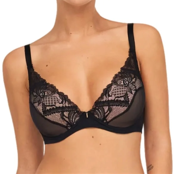 Chantelle Orangerie Dream Lace Contour Plunge Bra Black