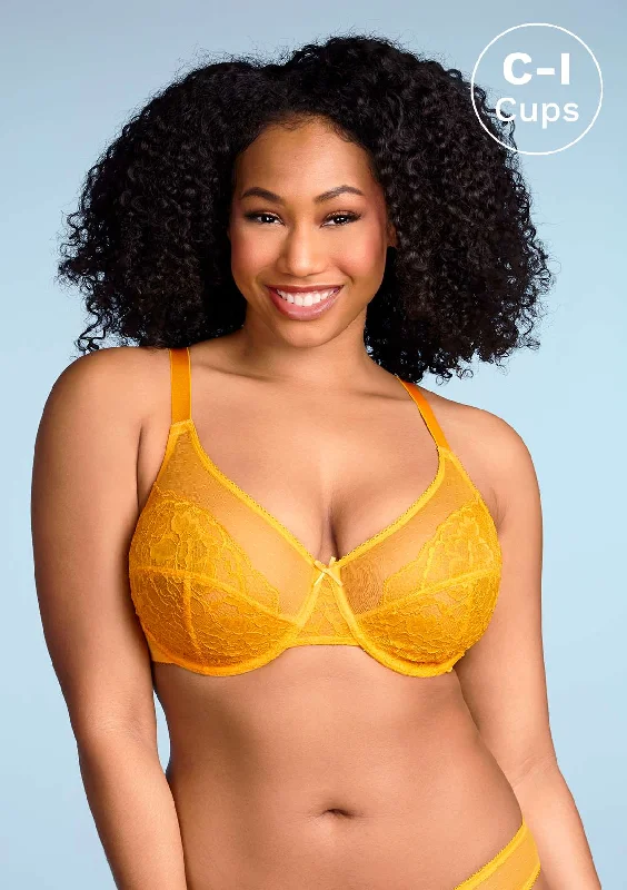 Enchante Yellow Lace Underwire Bra