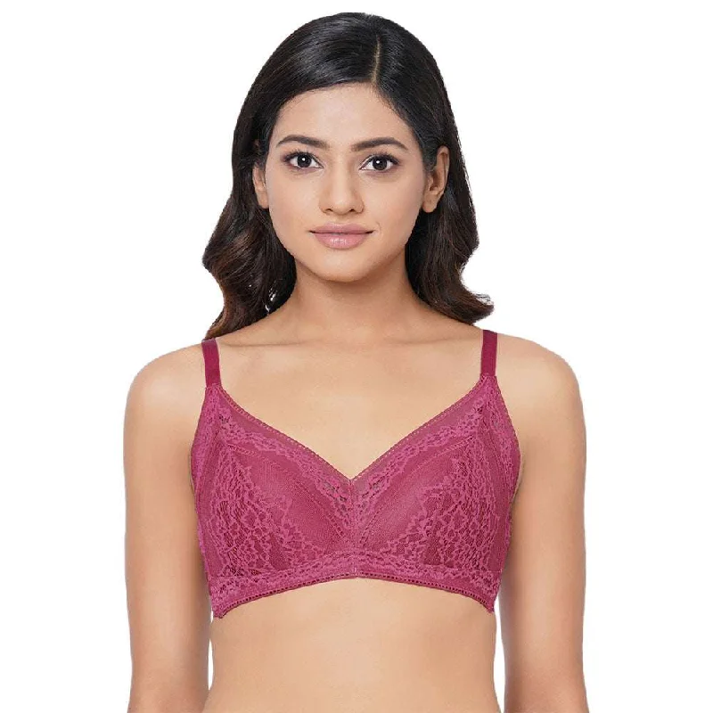 Lucy Padded Non-Wired 3/4th Cup Bridal Wear Medium coverage Fashion Bra - Maroon