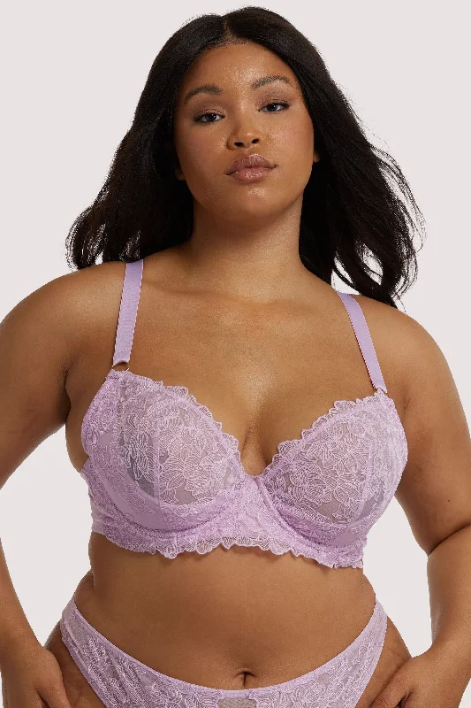 Lila Lilac Plunge Bra