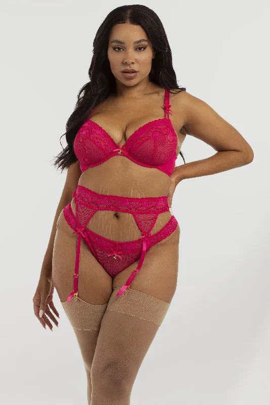 Jordan Hot Pink Cherry Plunge Bra