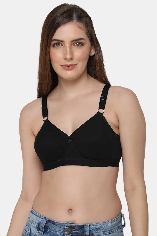 Everyday Cotton Full-Figure High Coverage Intimacy Bra - Black