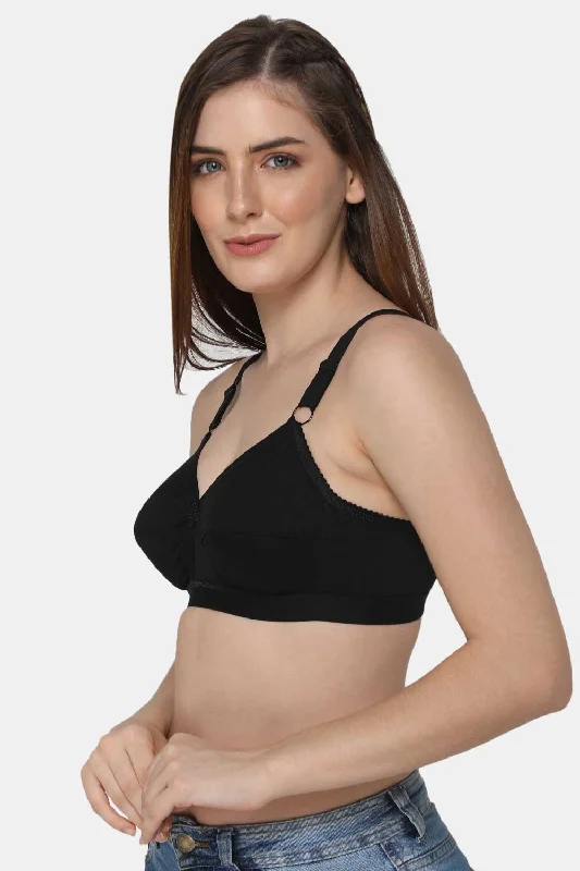 Everyday Cotton Full-Figure High Coverage Intimacy Bra - Black