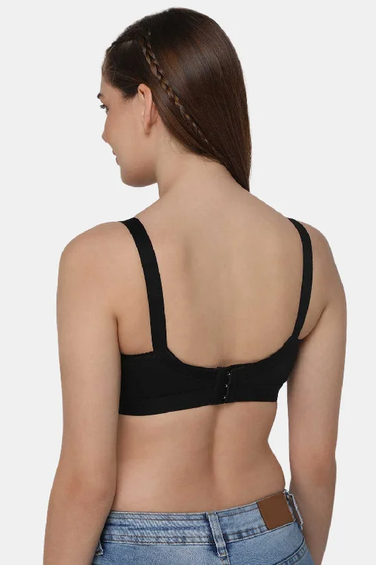 Everyday Cotton Full-Figure High Coverage Intimacy Bra - Black