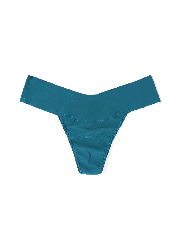 BreatheSoft™ Natural Rise Thong Earth Dance Green