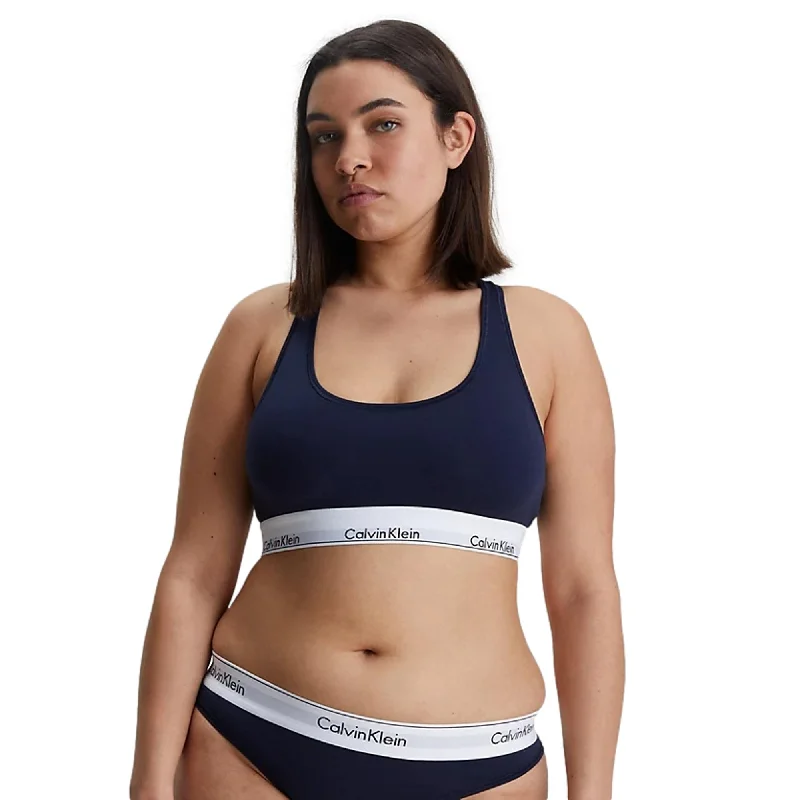 Calvin Klein Modern Cotton Bralette and Thong Set - Shoreline