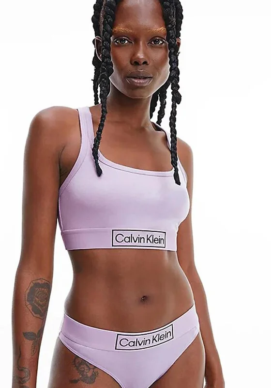 Calvin Klein Womens Reimagined Heritage Bralette, Lilac