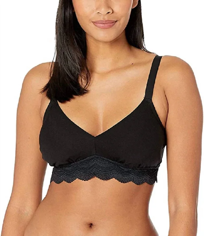 Ceylon Modal Curvy Bralette In Black