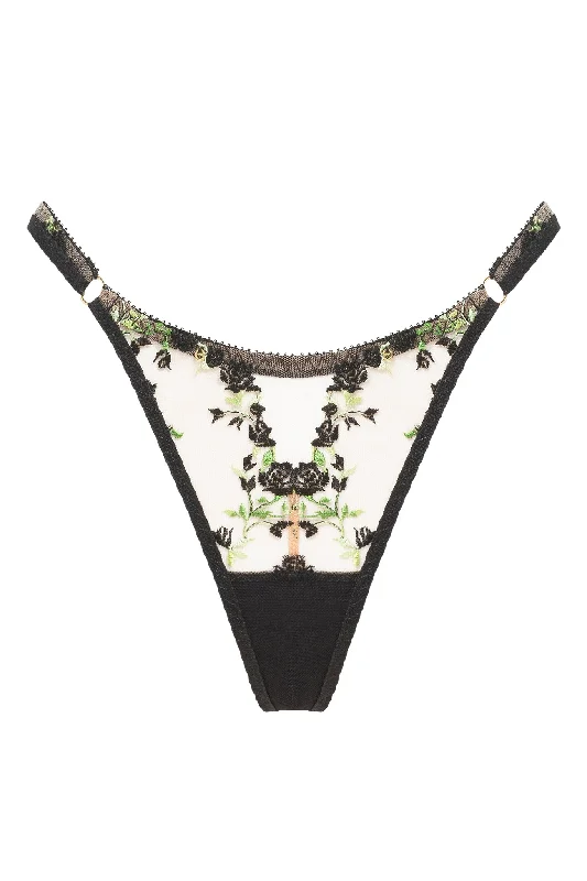 Charlotte Noir High Cut Thong