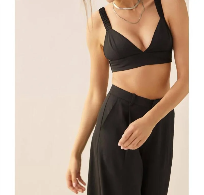 Cool Perfection Bralette Top In Black