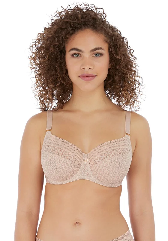 Freya Viva Lace Side Support Bra, Nude