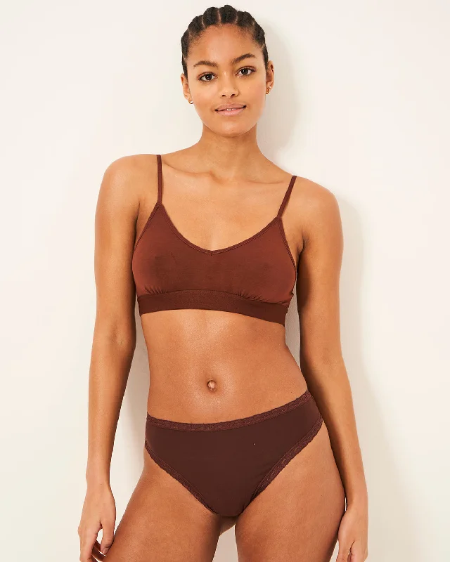 High Waisted Thong  - Cocoa