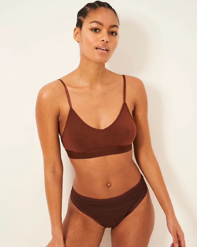 High Waisted Thong  - Cocoa