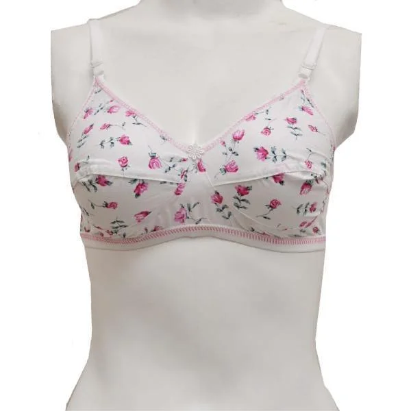 Nonpadded Cotton Woven Summer Bra