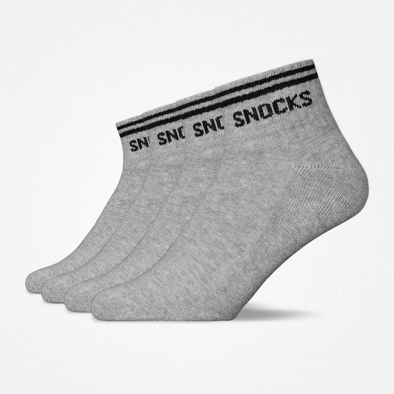 Retro Sneaker Socken | Grau (Streifen)