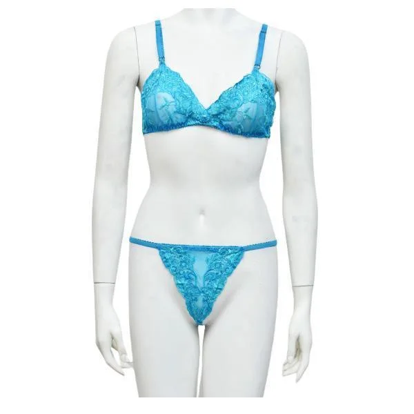 Sexy Bra Panty Set Fancy Net Bra Panty Set See Through Embroidered Bra Panty Combo