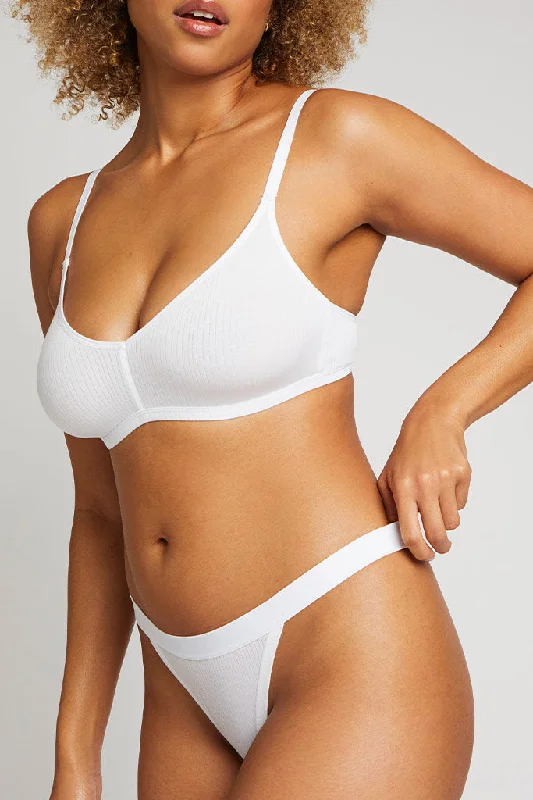 Whipped Non-Wire Bra in White