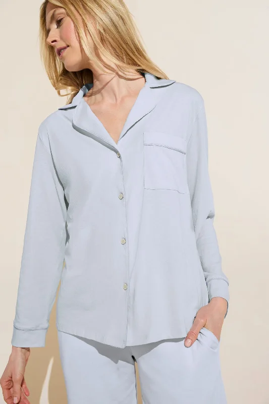 Organic Pima Cotton Notch Collar Top & Pant PJ Set