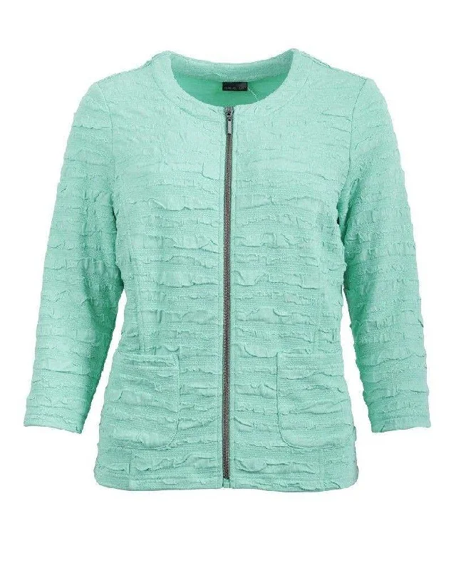 Lebek Ladies Zipped Cardigan 35130002