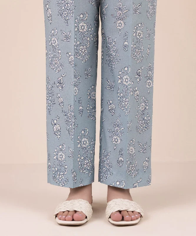 Printed Cambric Straight Pants