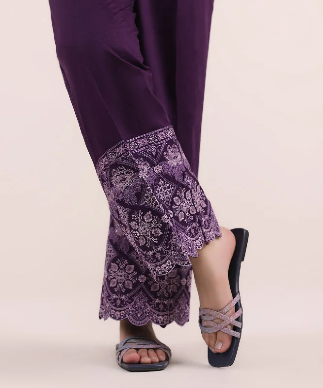 Embroidered Jacquard Culottes