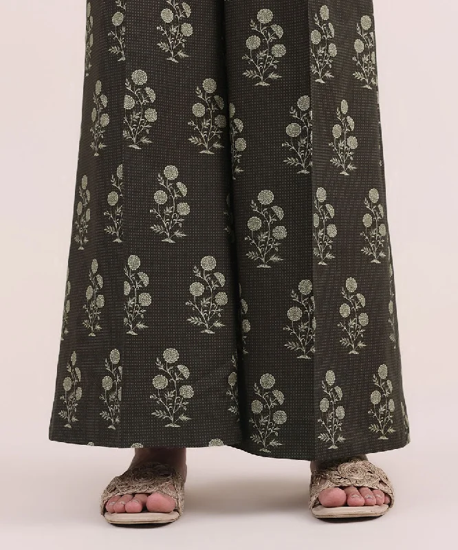 Printed Cambric Flared Pants