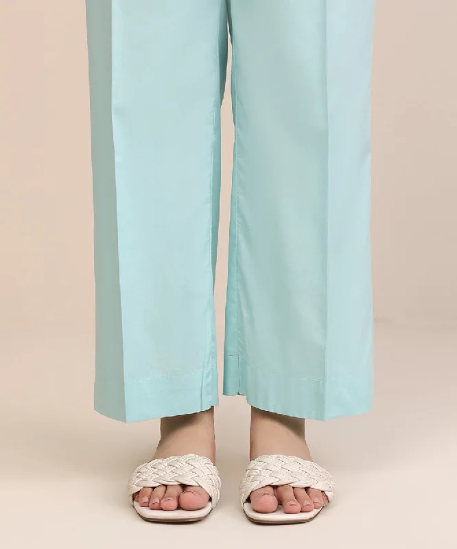 Cotton Viscose Straight Pants