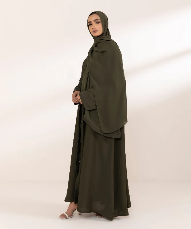 Button Through Abaya Set