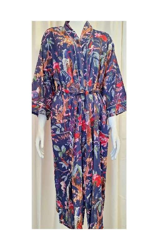 Bird of Paradise Robe Navy