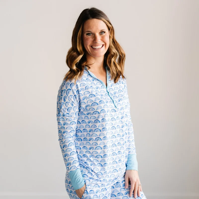 Blue Rainbows Women's Pajama Top