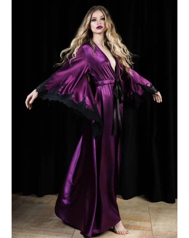 Elvyra Long Silk Robe