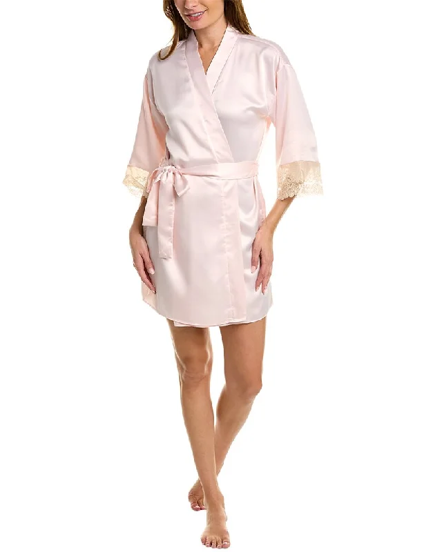 Flora Nikrooz Solid Charmeuse Wrap Robe