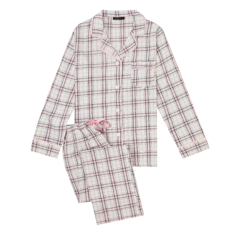 Medium / Plaid Pink-White-Gray