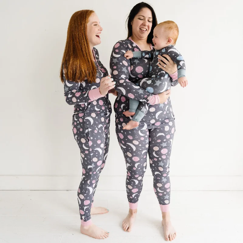 Pink To the Moon & Back Women's Pajama Pants