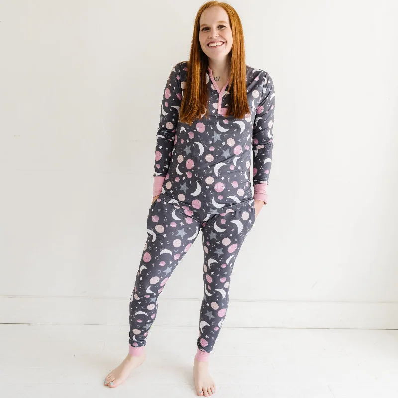 Pink To the Moon & Back Women's Pajama Pants