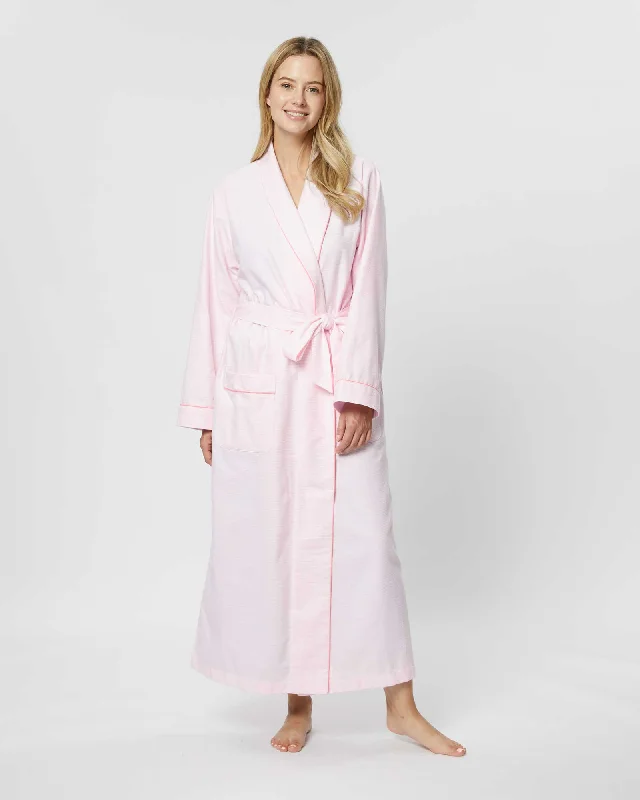 Women's Brushed Cotton Dressing Gown - Willet Pink